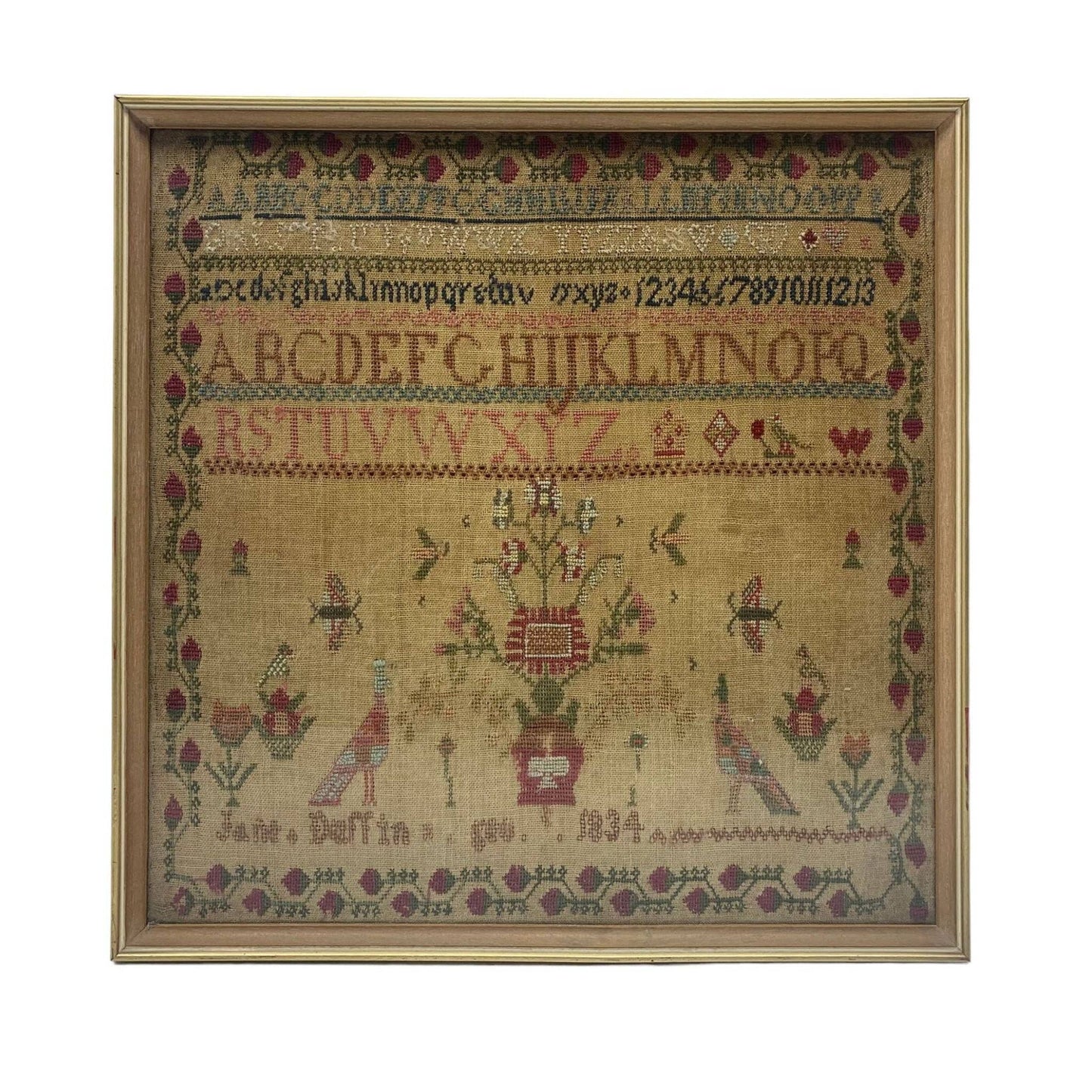 Jane Duffin Sampler 1834 Paper Chart | The Wishing Thorn