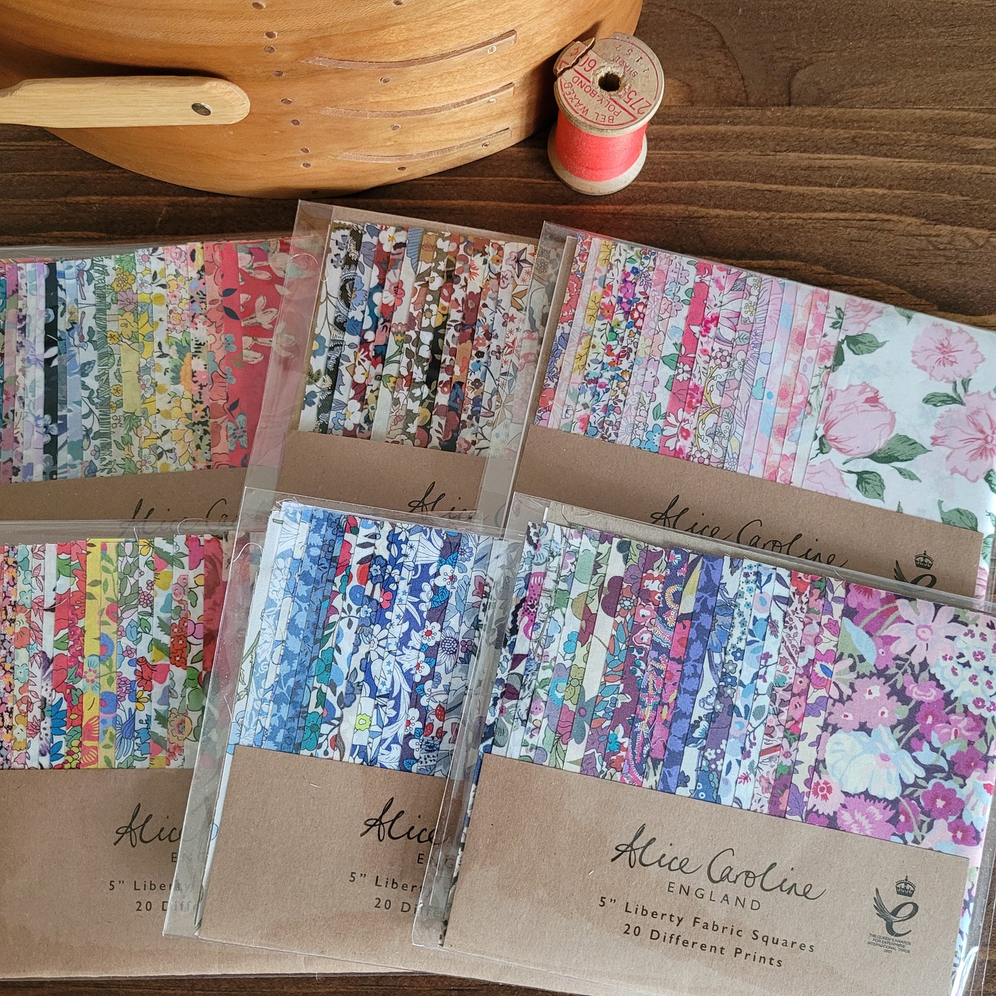 20 Pcs Liberty Tana Lawn Mixed Colors 5″ Charm Squares - CHOOSE YOUR FABRIC PACK