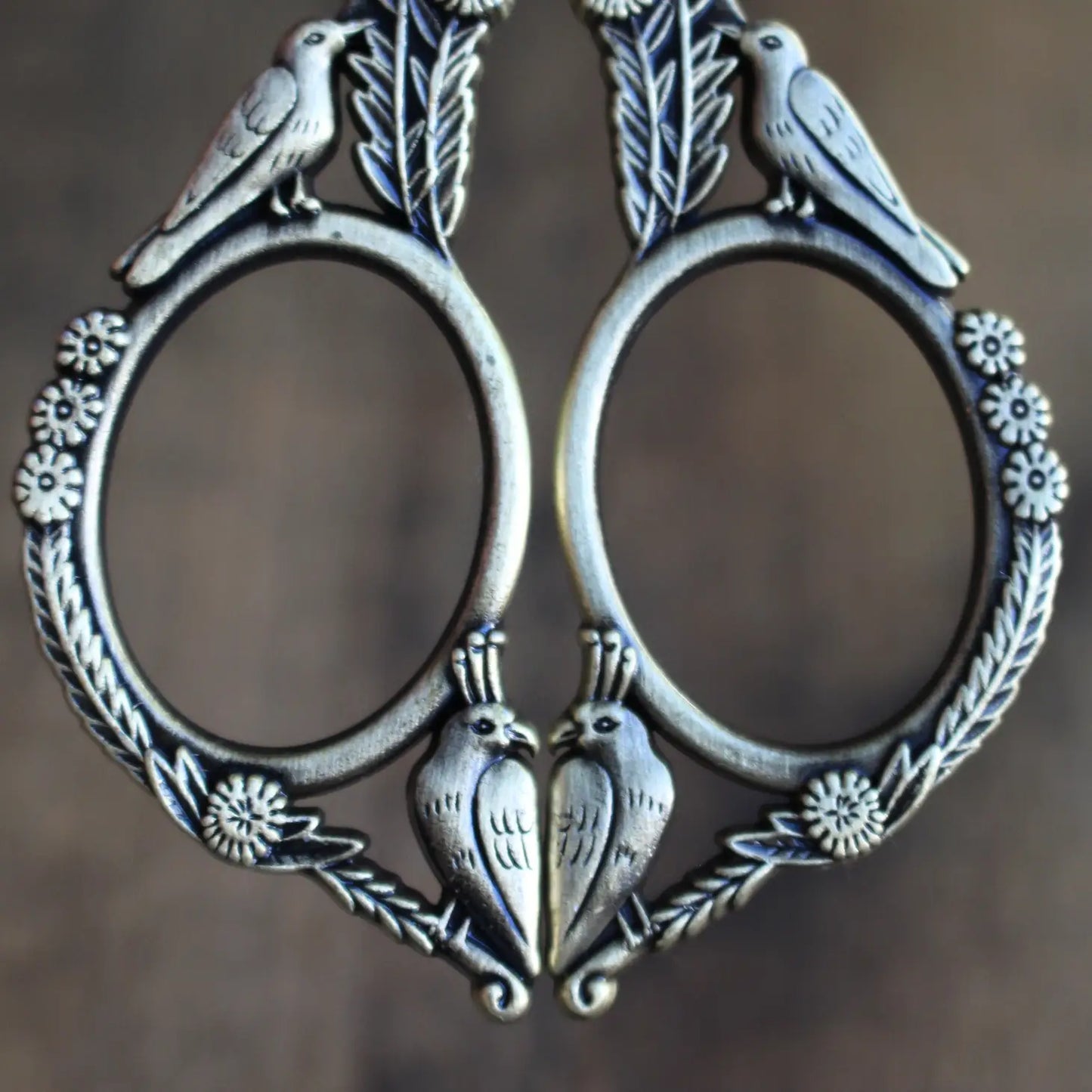 Feathered Friends Scissors Antique GOLD color - 4.5 inches