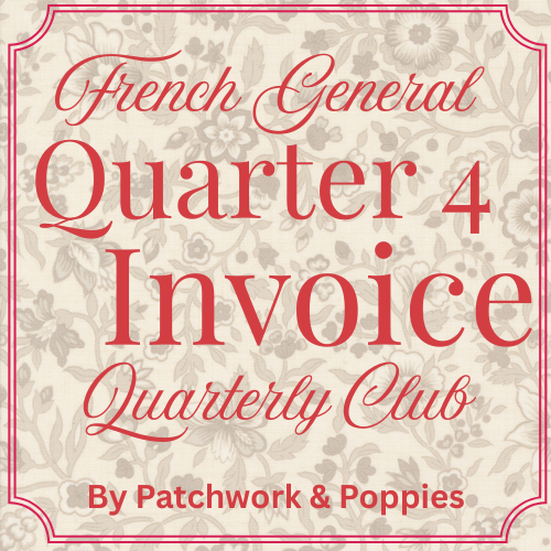QUARTER 4 INVOICE French General Patchwork Bag | Pouch | Accessory Quarterly Club 2026