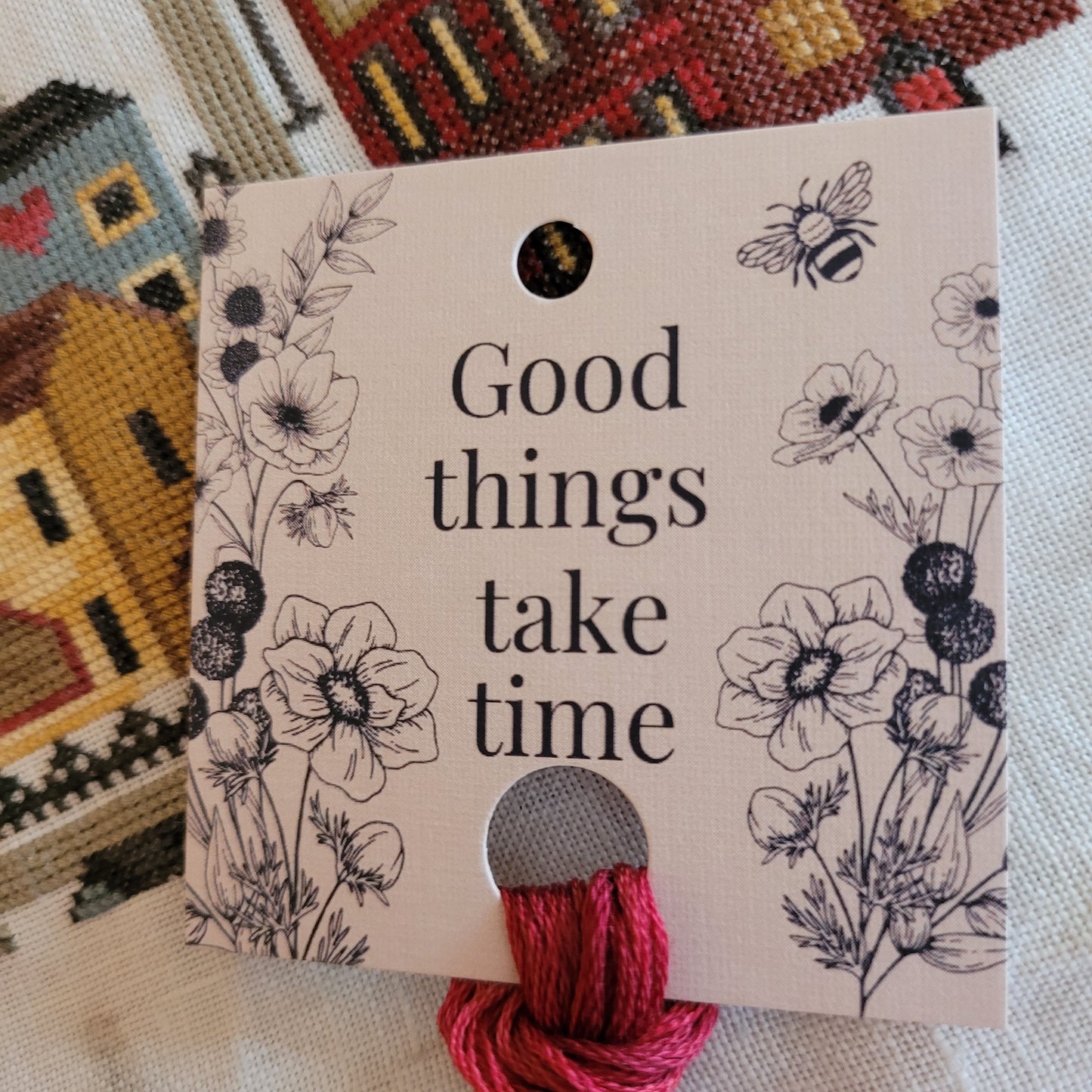 PRE-ORDER Patchwork Project Bag By Jenni Stitching Simply | Patchwork Front & Back | 13.5" Wide x 13" Tall x 1" Deep | "Strawberry Thief"