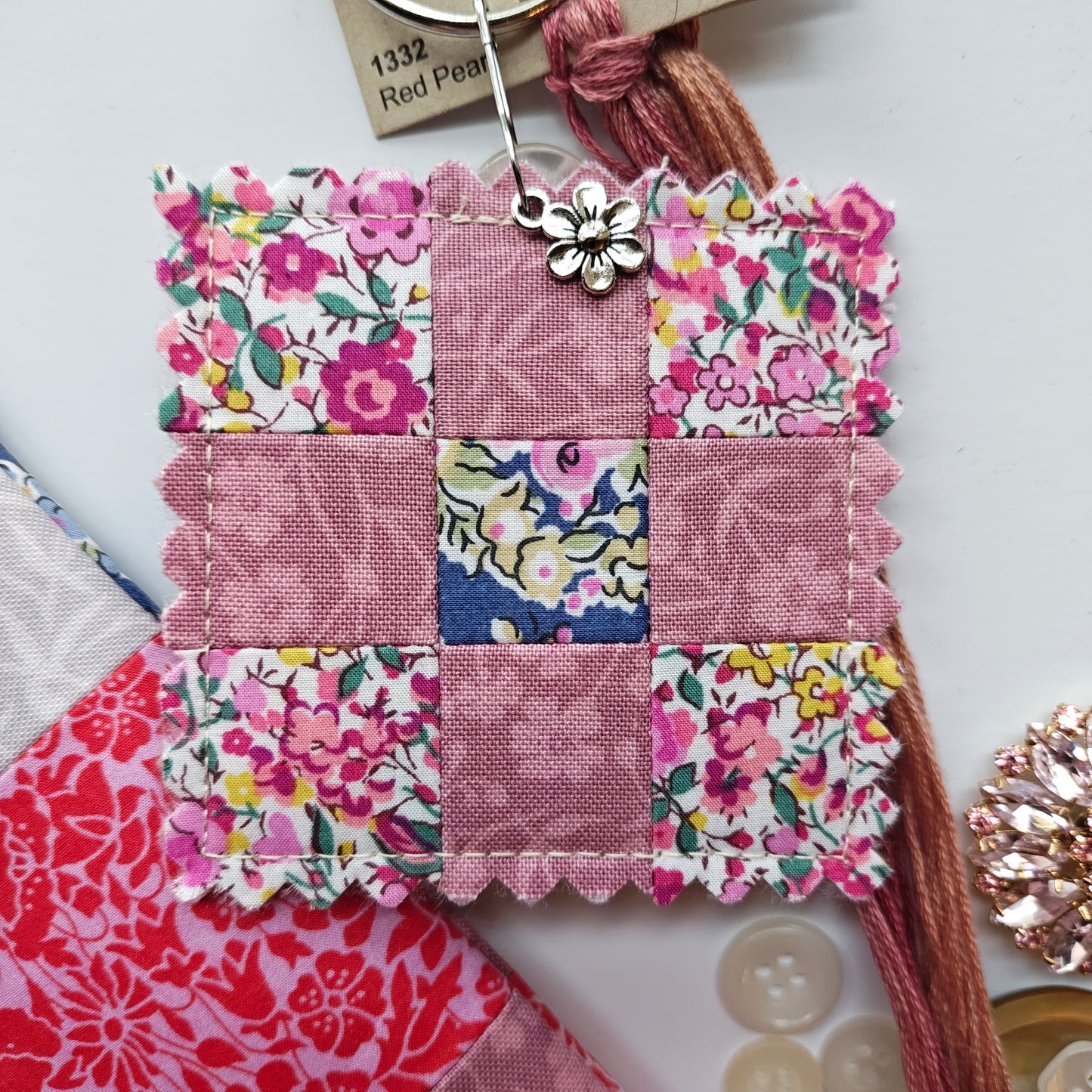 Made To Order | PETITE Liberty London Patchwork Project Bag | Patchwork Front & Back | 7.75" Wide x 10" Tall