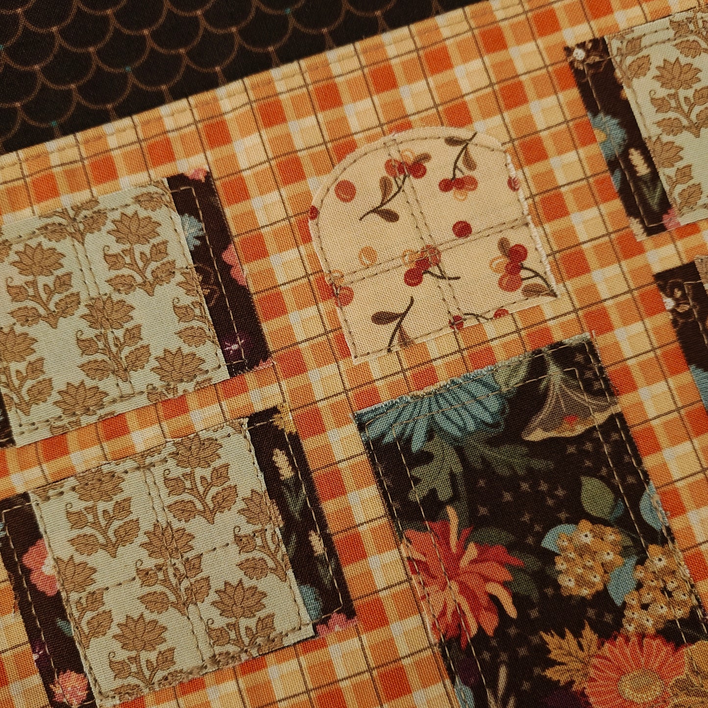 MADE TO ORDER "Autumn House" Project Bag | 11.5" Wide x 13" Tall