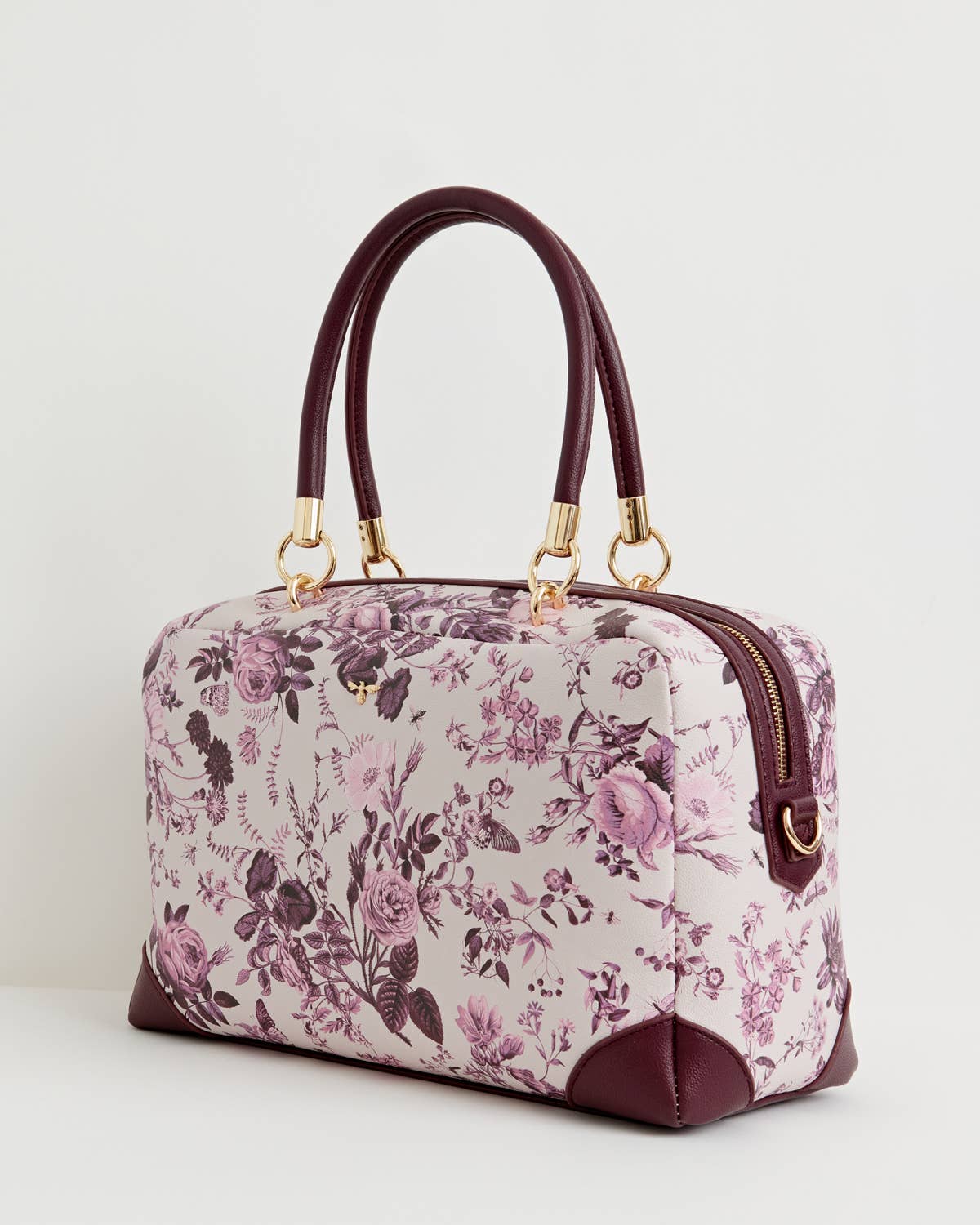 FABLE Large Bowling Bag | Plum Rambling Floral