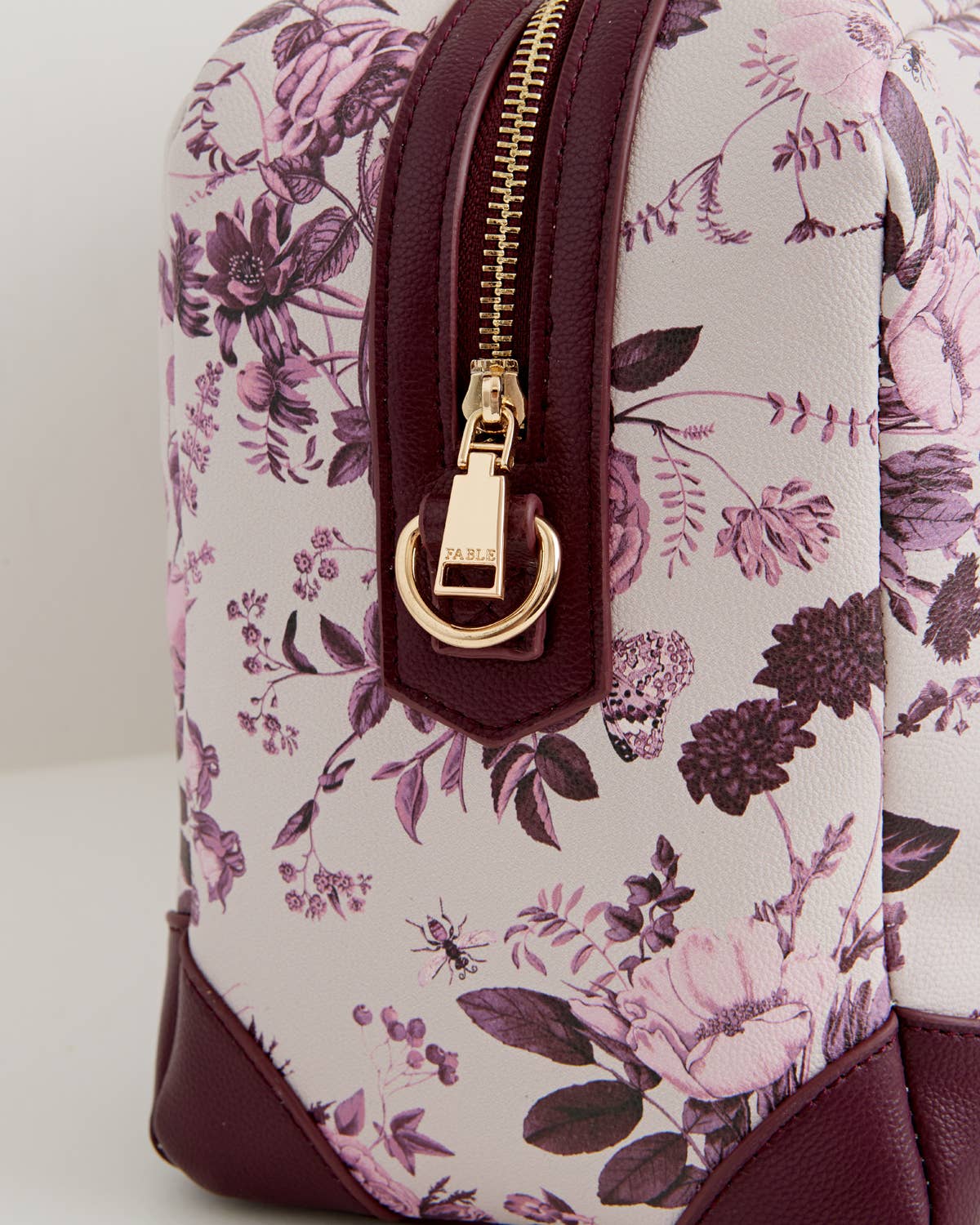 FABLE Large Bowling Bag | Plum Rambling Floral