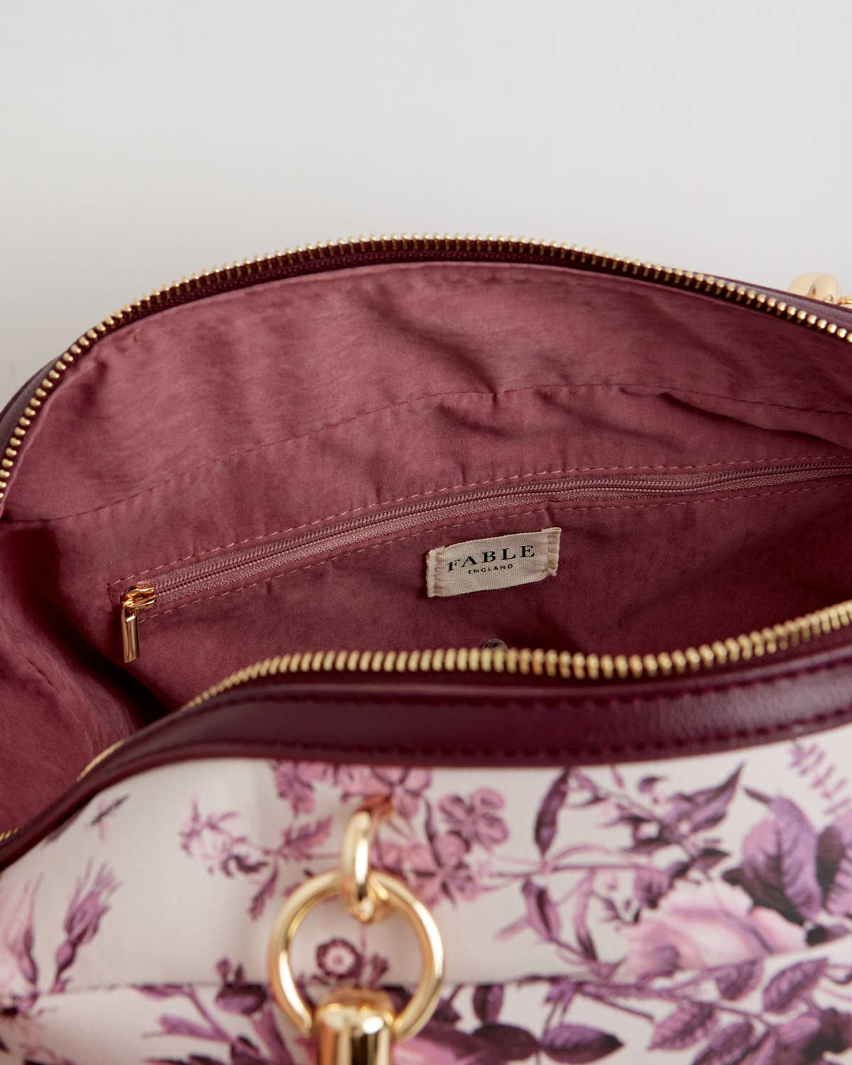 FABLE Large Bowling Bag | Plum Rambling Floral