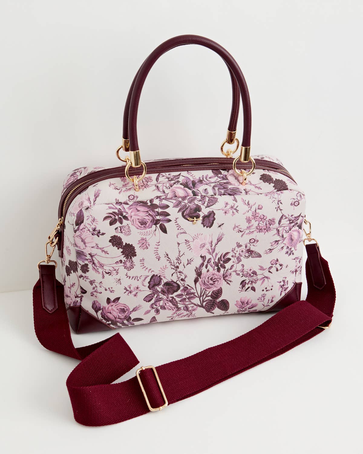 FABLE Large Bowling Bag | Plum Rambling Floral