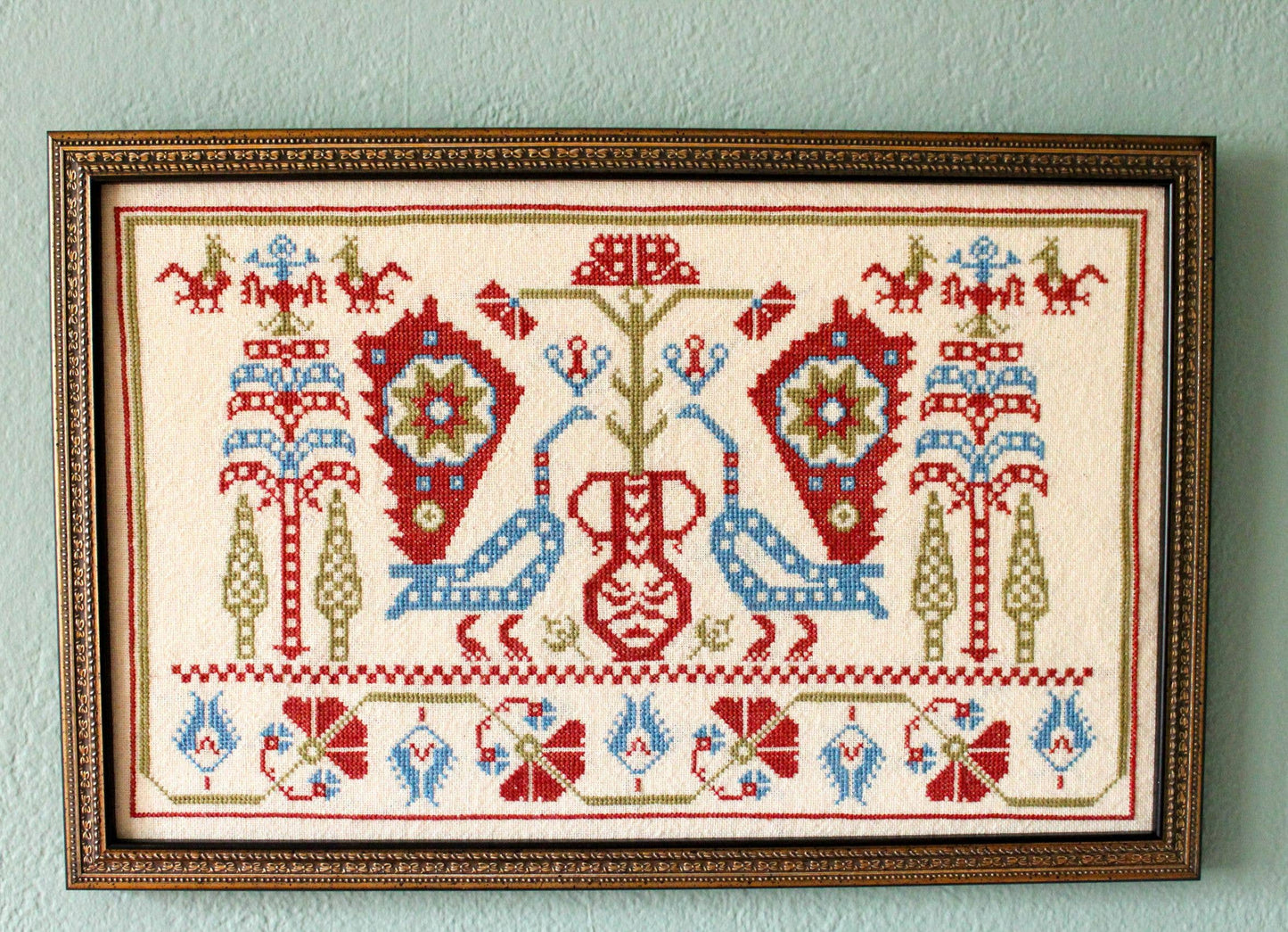 "Celestial Peacocks" Cross Stitch Kit by Avlea