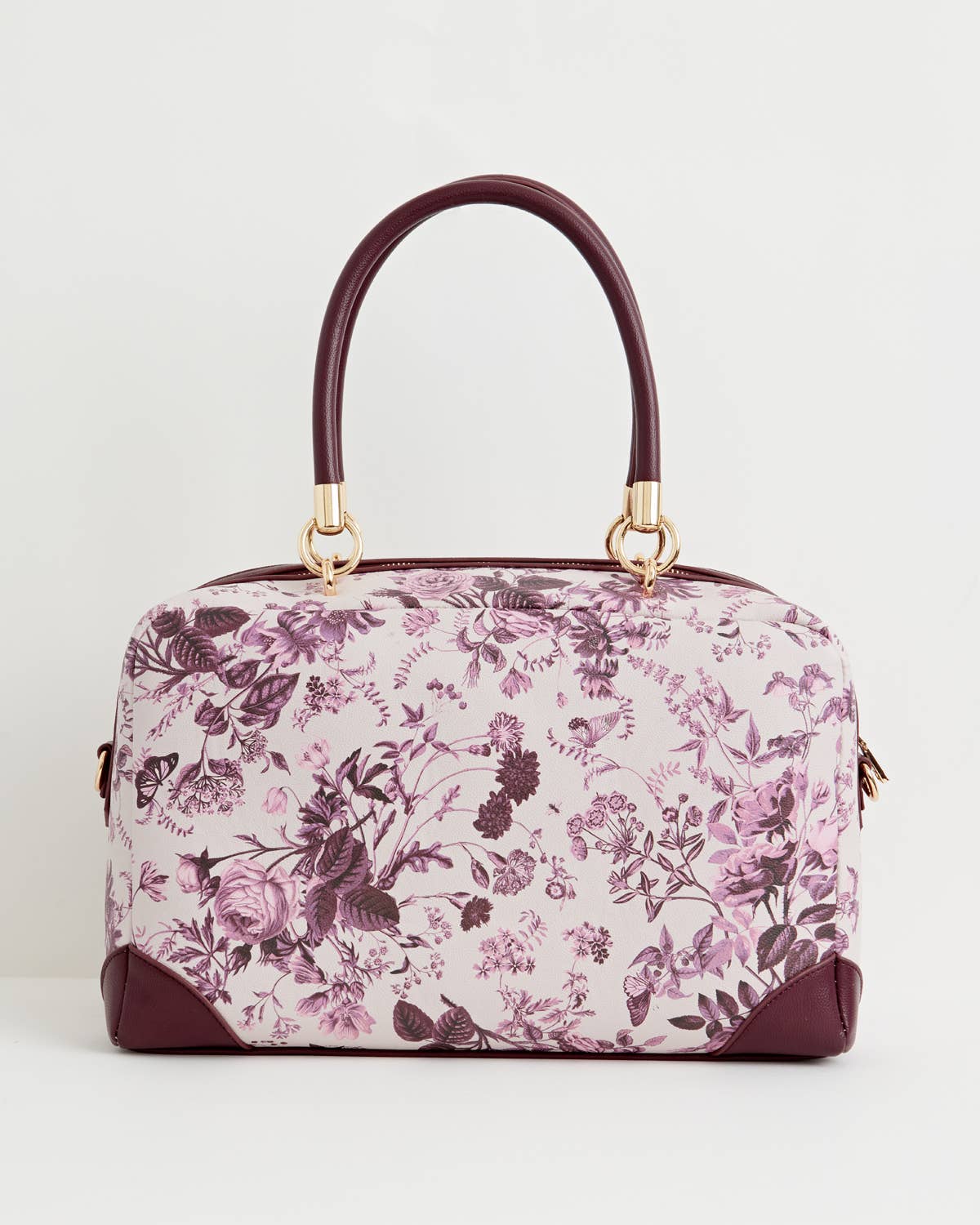 FABLE Large Bowling Bag | Plum Rambling Floral