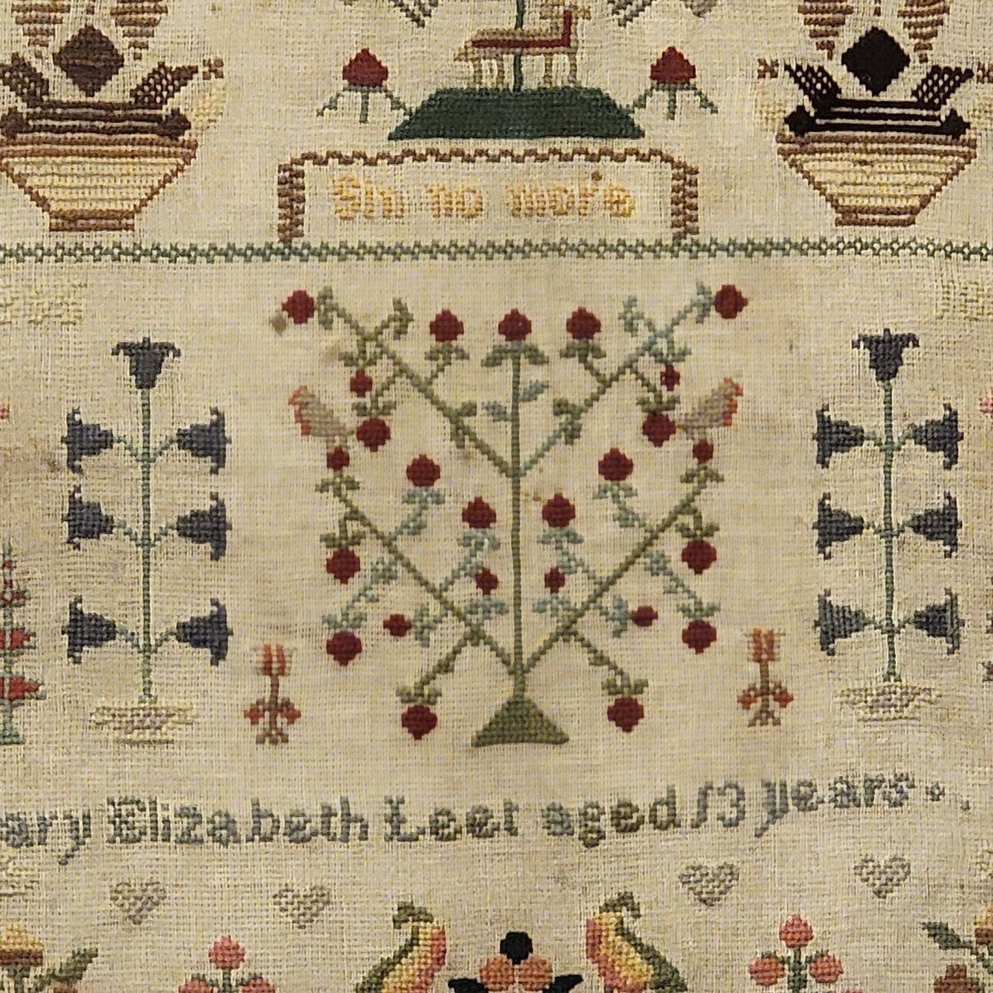 Mary Elizabeth Leet 1865 Sampler Paper Chart | The Wishing Thorn