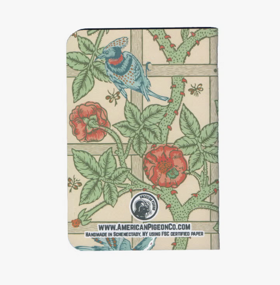 William Morris Trellis Pattern Handcrafted Pocket Notebook