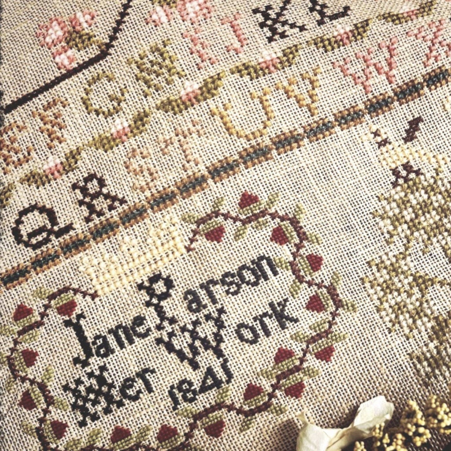 Jane Parson 1841 Sampler Paper Chart | The Wishing Thorn