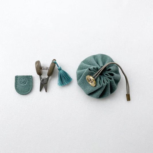 Cohana Mini Scissors & Mini Drawstring Pouch Set | Aqua