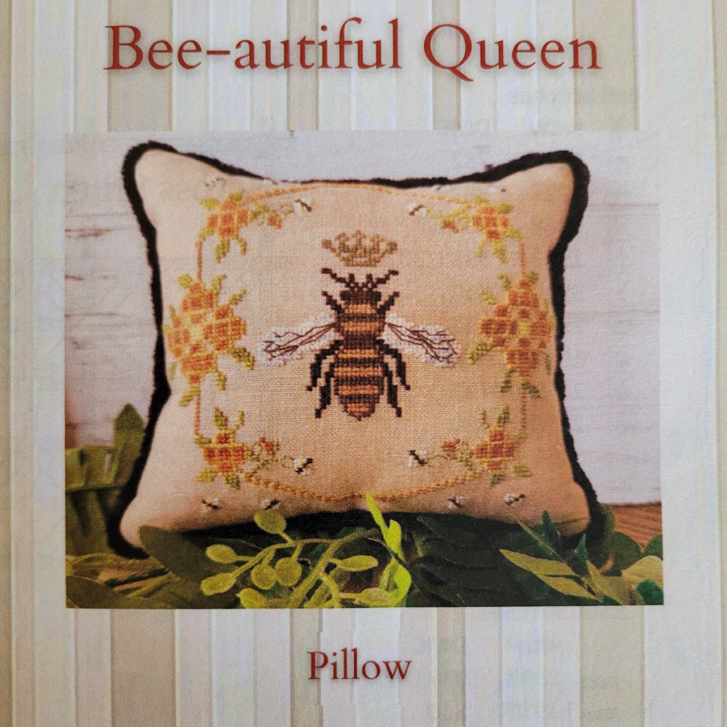 "Bee-autiful Queen" Pillow CHART | MTV Cross Stitch Designs