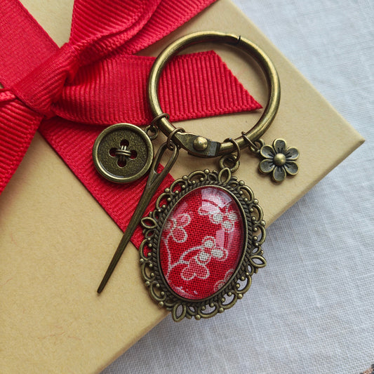 French General Fob with Button & Needle Charm