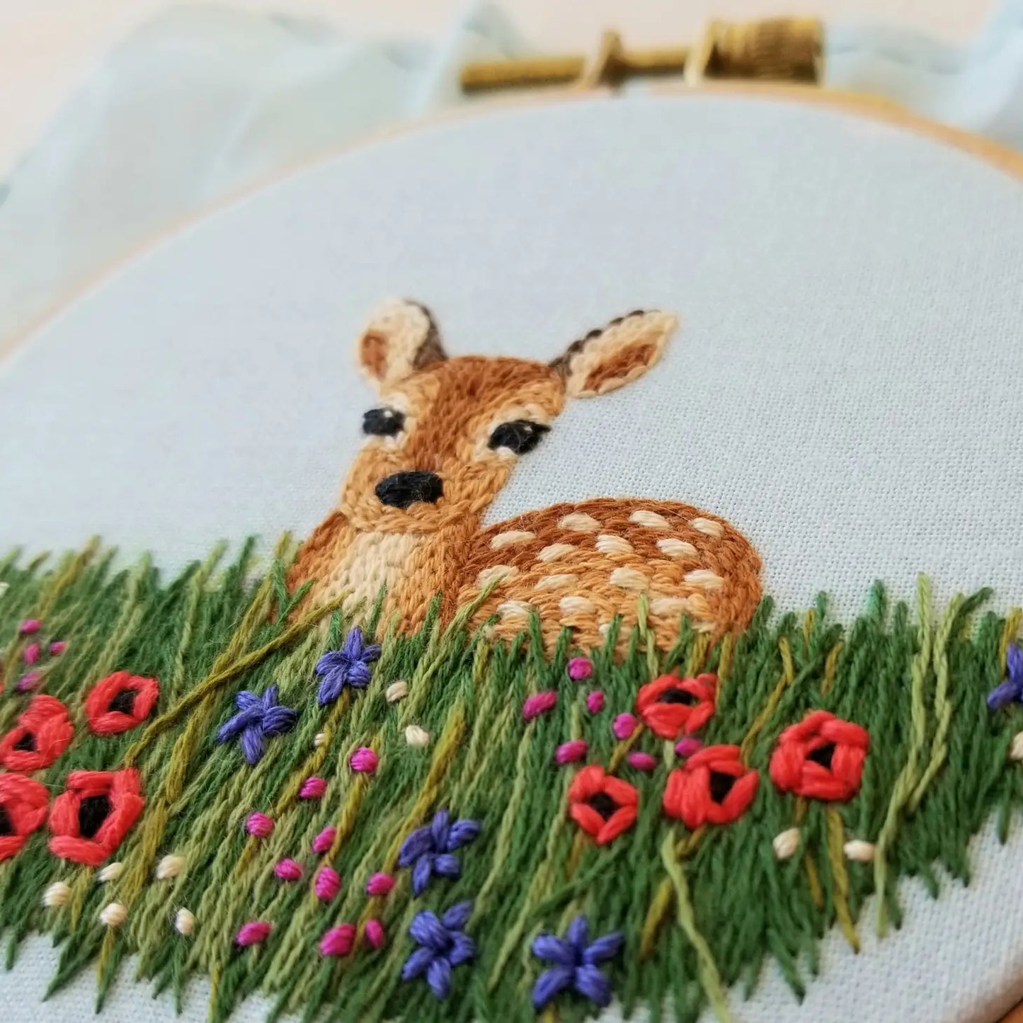 Wildflower Fawn Beginner Embroidery Kit | Jessica Long Embroider