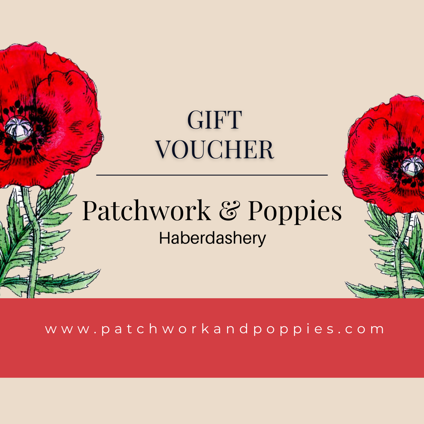 Patchwork & Poppies Haberdashery Gift Card