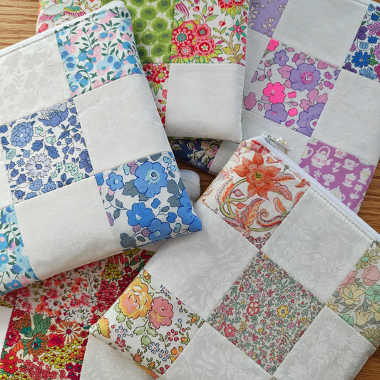 READY TO SHIP | Liberty London Nine Patch Pouches 6" x 6"
