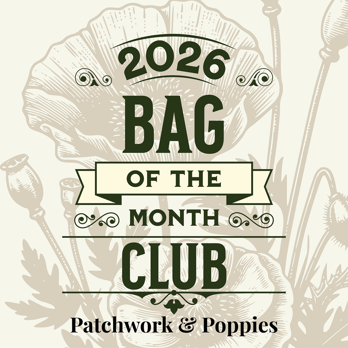 2026 Patchwork Bag of the Month Club | Patchwork Project Bag & Notions Pouch Option