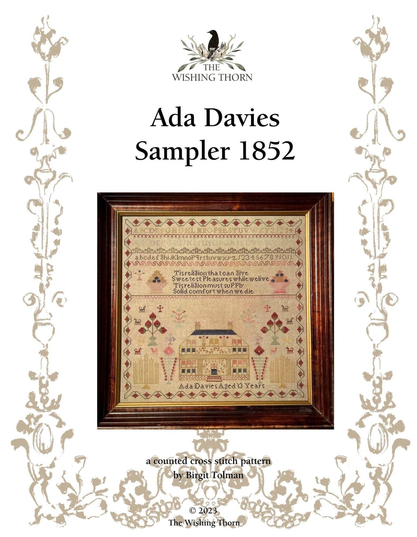 Ada Davies 1852 Sampler Paper Chart | The Wishing Thorn