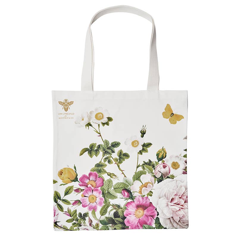 "Rose Flower Garden" | Organic Cotton Tote Bag | Made in Europe