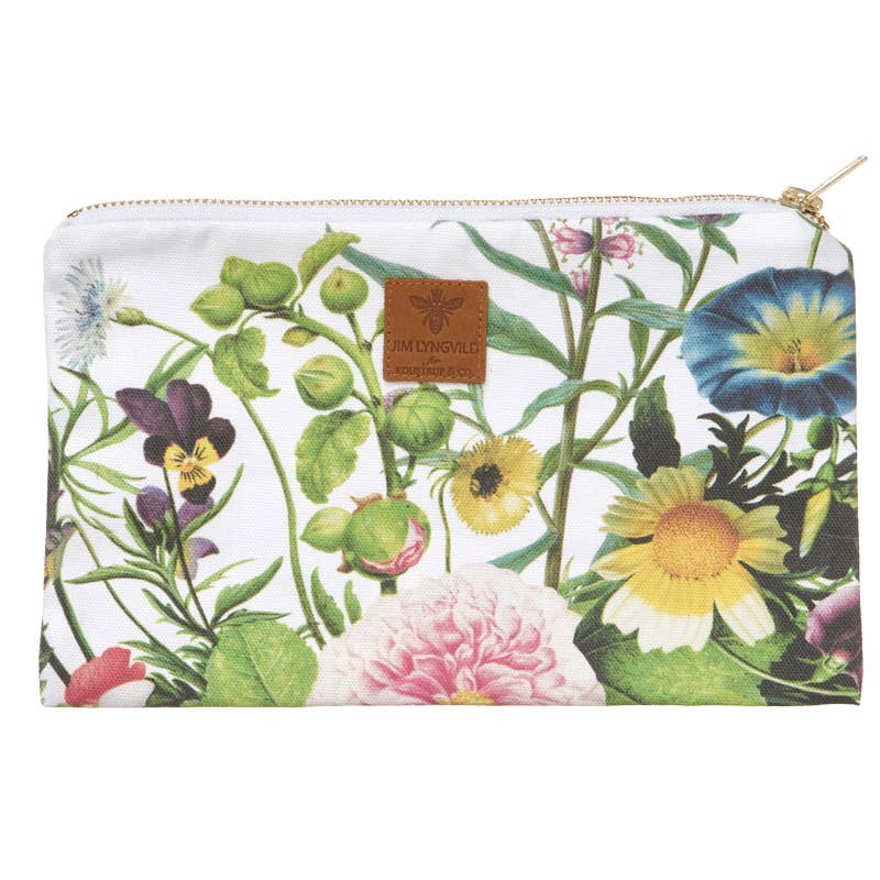 "A Flower Garden" Notions Pouch" | Organic Cotton | Made in Europe